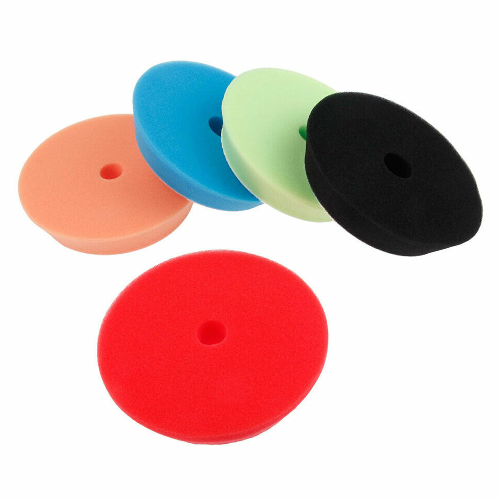 5PCS 6 inch (150mm) Flat Sponge Buff Buffing Pad Polishing Pad Kit Car