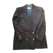 Valentino Miss V Double Breasted Navy Blue Uk 12/us 8