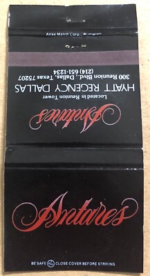30 Strike Matchbook Cover - Hyatt Regency Dallas Antares Dallas, TX    B Vintage