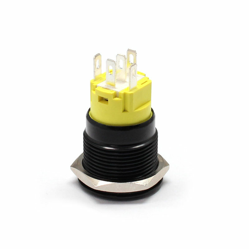 E Support™ 12V 16mm Simbolo Luce Blu LED Potere Metallo Premi Il Bottone Interruttore A Levetta - Foto 4