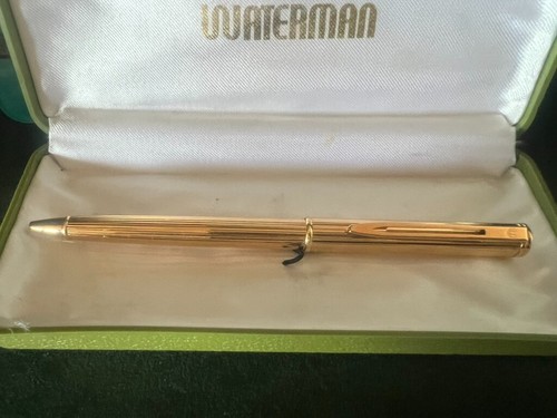 Waterman Stift Kugel Laminiert Gold France Schreibt Mit Im Feld - Bild 2 von 10