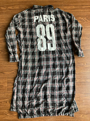 Fashion Nova Not Plaid At It Maxi Shirt Dress Long Flannel Black White Sz  Sm | eBay