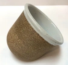 Sawyer Ceramics Stoneware Brown & White Open Salt Cellar Pig Mint Condition