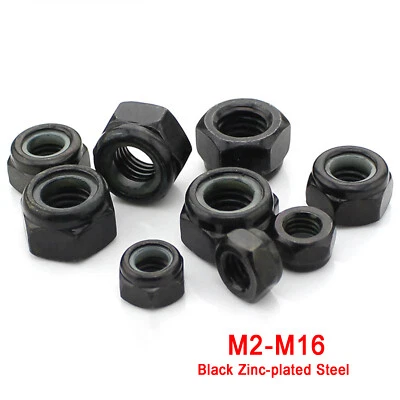 NEIN Tuerca de tope M2M3M4M5M6M8M10~M16 tuercas de seguridad DIN985 galvanizadas autoblocantes