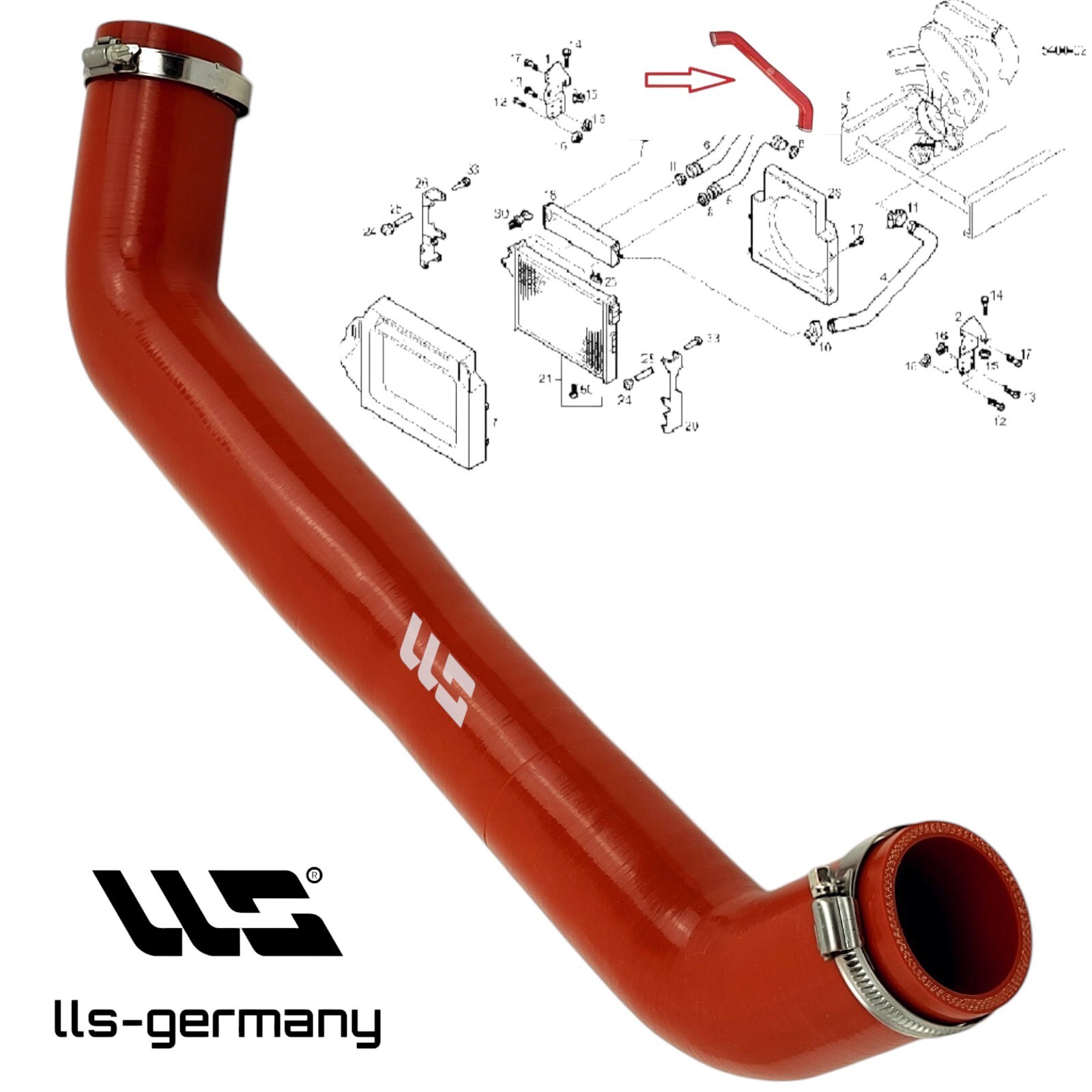 Turbo Hose for Iveco Daily III Bus 2.8 Intercooler Hose 504005967