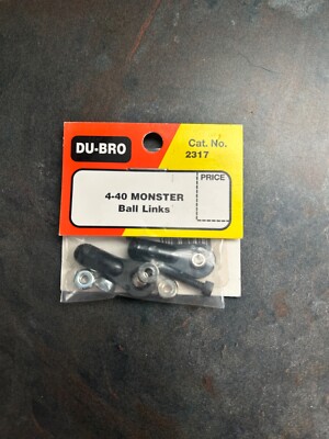 B6 Du-Bro R/C 4-40 Monster Ball Links (2) 2317 NOS