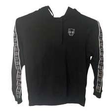 Black Panther Logo Hoodie Sweatshirt Faded Black Size XL