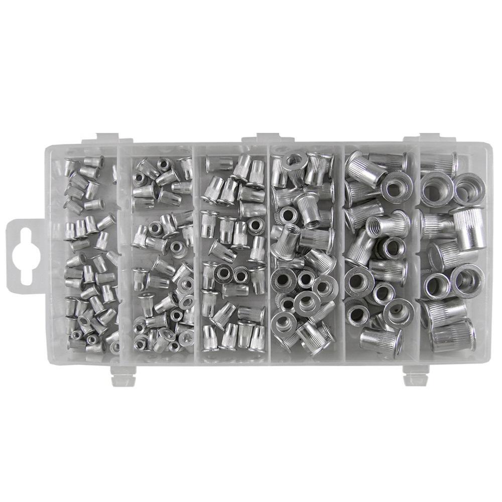 Inserts filetés alu assortiment M3 à M10 de 150 pièces pour rivetage