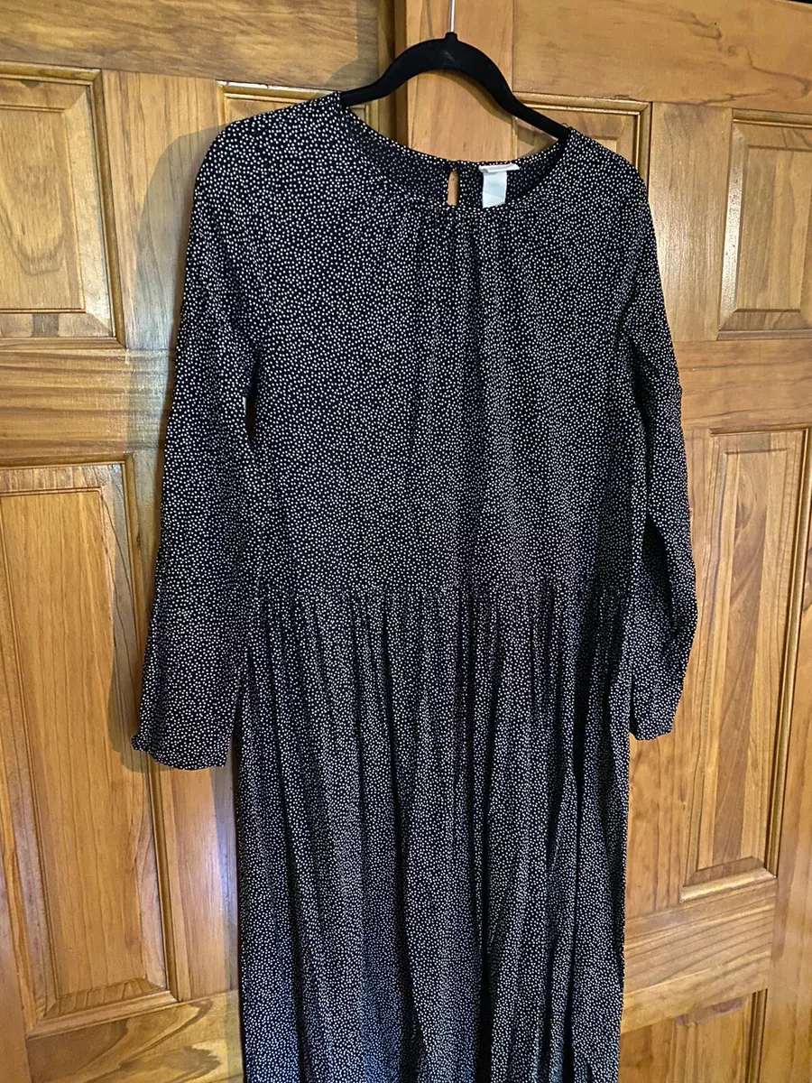 H&m black shop polka dot dress