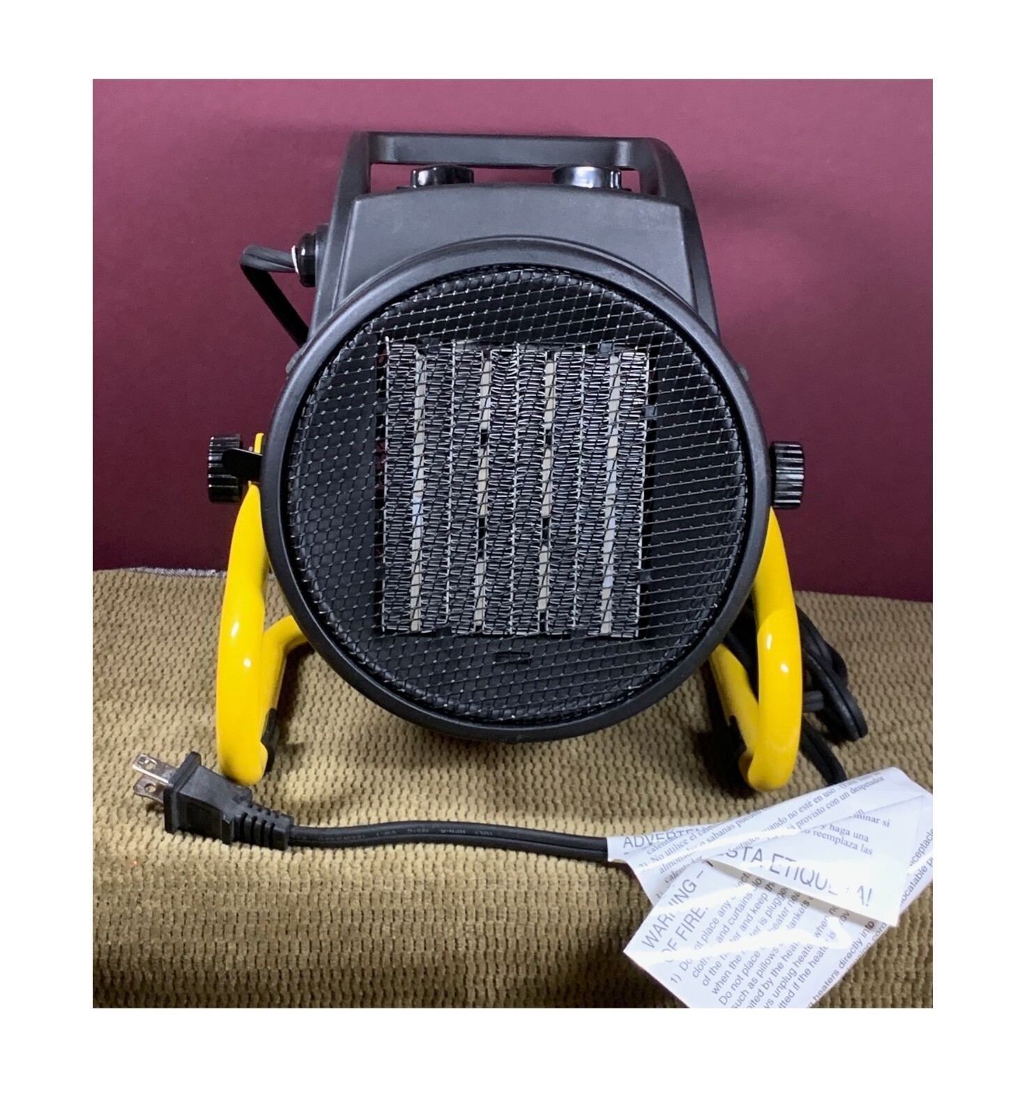 PROWARM ELECTRIC FAN HEATER 1500W, HEATING ELEMENT: PTC CERAMIC-image