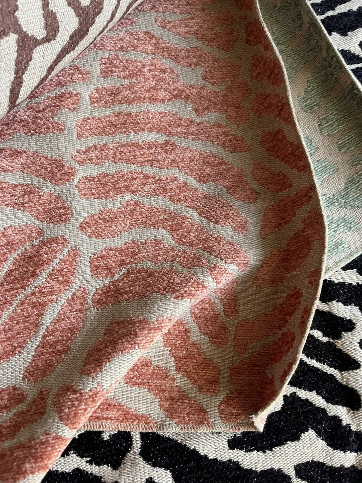 Chenille Zebra Jacqard Samples Scraps Crafts Sewing Dolls 15”x15” - Image 2 of 4