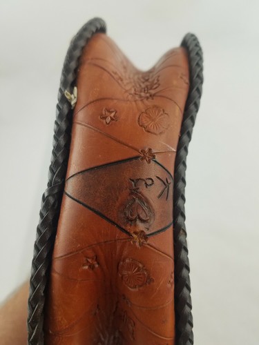 Dora The Explorer Brown Tooled Leather Purse Mini Hand Bag Hand Made - Picture 6 of 11