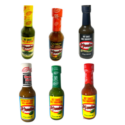 El Yucateco Hot Habanero 6ct/Red/Green/XXXtraHot/Black Label/Jalapeno/Caribbean