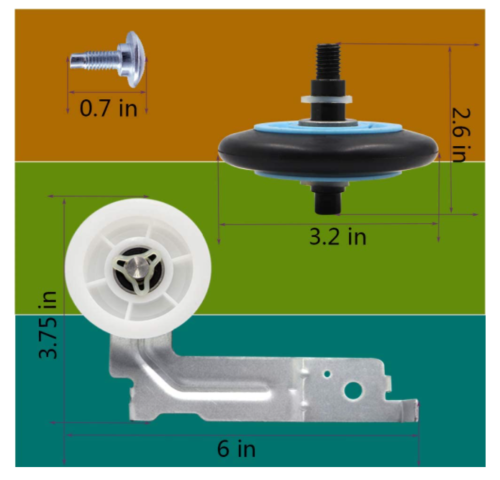 Dryer Repair Belt & Idler Pulley Kit For Maytag Models MDE6700AYW, MDG9700AWW