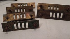6 Mid Century Brass Pulls Handles with hardware MCM