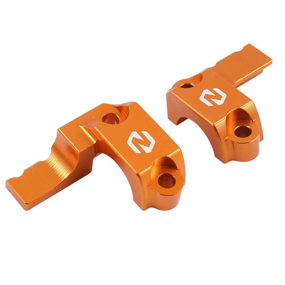NiceCNC CNC Master Cylinder Protectors – Orange Aluminum – Fits KTM 250/350/450/500 EXC & 300 XC