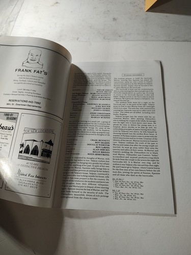 Souvenir Theater Program Les Miserables Music Circle Sacramento 1991 - Picture 4 of 5