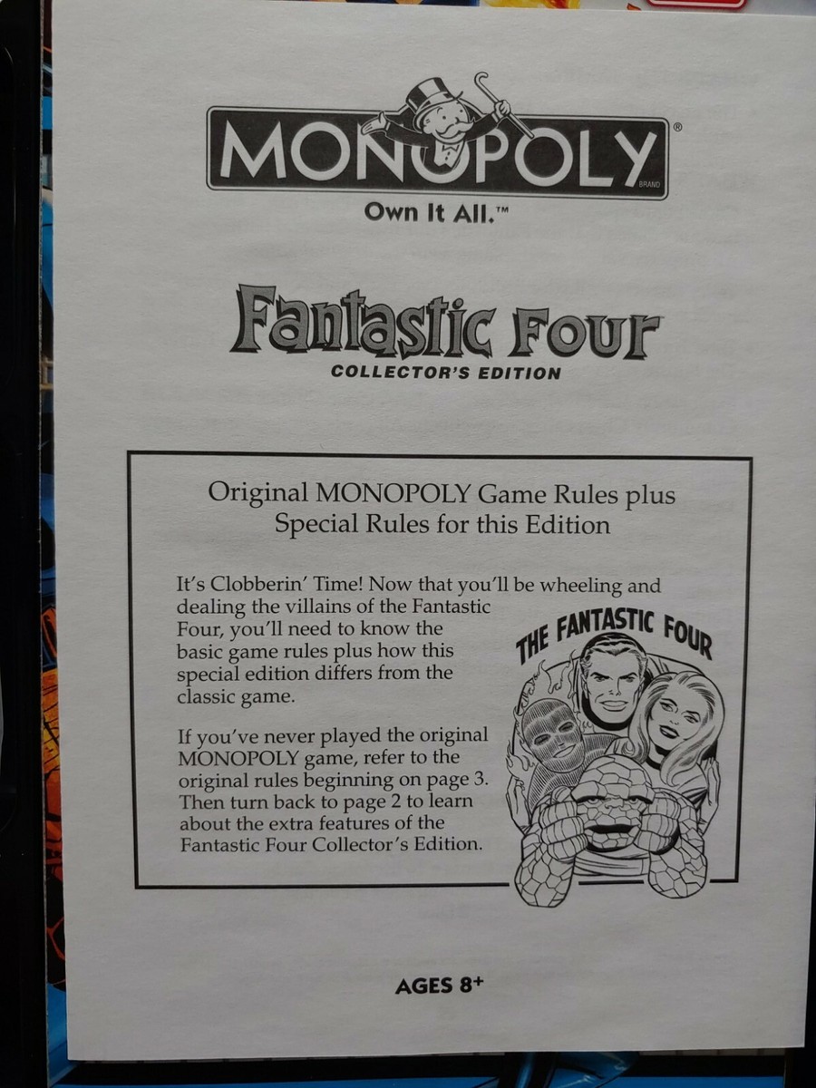 Monopoly: Fantastic Four Collector's Edition (Board Game) Marvel