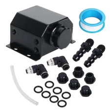 LokoCar 1L Oil Catch Can Reservoir Tank Universal Breather Overflow Fuel Tank