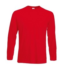 1 3 5 Pack Fruit of the Loom Long Sleeve T Shirt Plain Tee Shirt Top Sale Lot