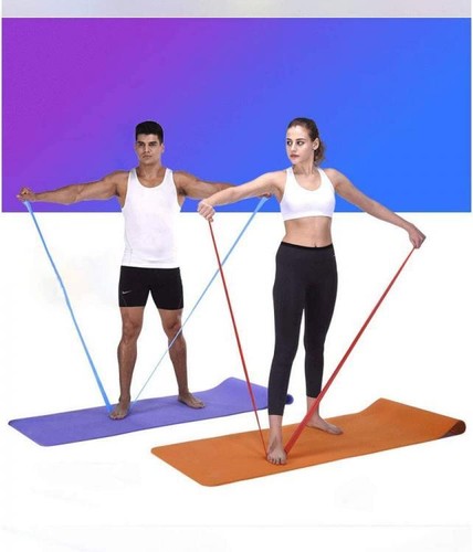 BANDA ELASTICA FITNESS BANDE RESISTENZA ALLENAMENTO YOGA PILATES 1500X150X0.35MM - Foto 7 di 7