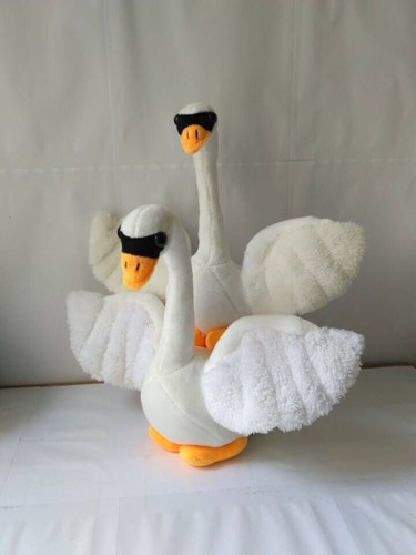 pequeño lindo juguete de peluche cisne peluche blanco muñeca regalo unos 30cm - Imagen 4 de 5