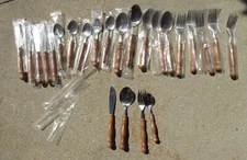 24 NEW UNUSED Vintage Lifetime Old Homestead Fork Spoon Knife 6 Place Settings