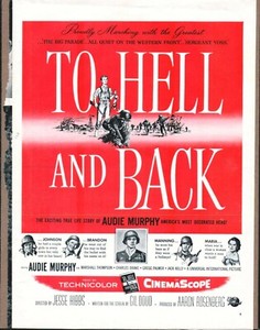 1955 TO HELL AND BACK Audie Murphy Original Vintage Color Movie Promo Ad