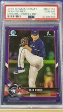Sean Wymer - 2018 Bowman Draft Chrome Purple Refractor PSA 10  #114/250