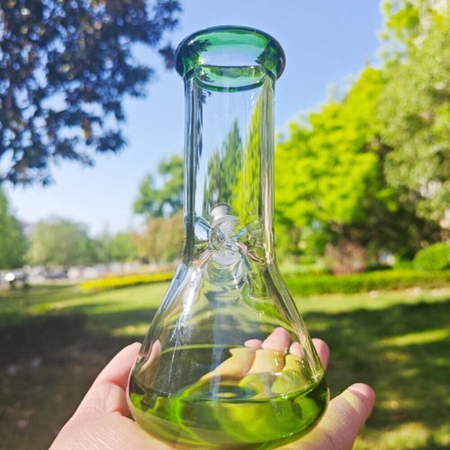 HEAVY 6” Green Glass Bong Smoking Pyrex Hookah Water Pipe Bubbler W/Ice Catcher - Picture 7 of 13