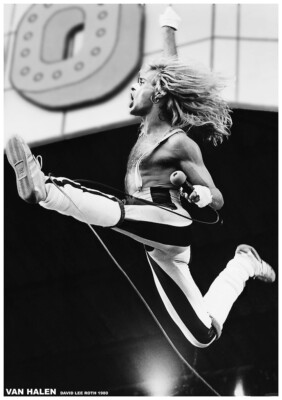 VAN HALEN POSTER DAVID LEE ROTH 1980 LIVE ON TOUR