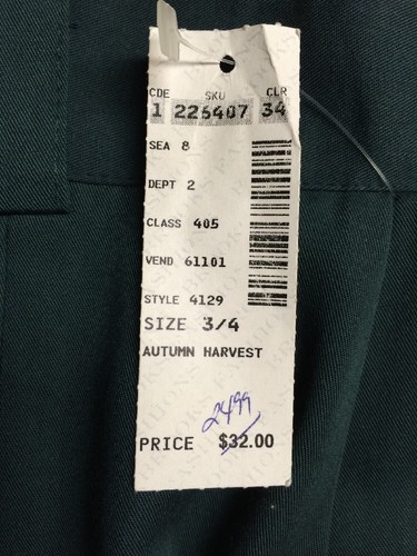 NWT's Women's Best American Clothing Co Dress Pants - Size 3/4 Autumn Harvest - Picture 4 of 6