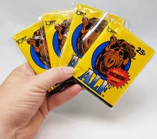 ALF TV Show - 1987 Topps - 5 Cards - 1 Sticker - 1 Stick Bubble Gum - 4 Packs
