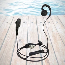 C-Shape Swivel PTT Mic Earpiece for Hytera Radios PD708, PD750, PD780, PD752