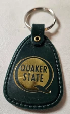 Vintage Green Quaker State Motor Oil Key Chain!