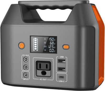 150W 155Wh Portable Power Station 110V 42000Mah  Solar Generator Power Bank LED 