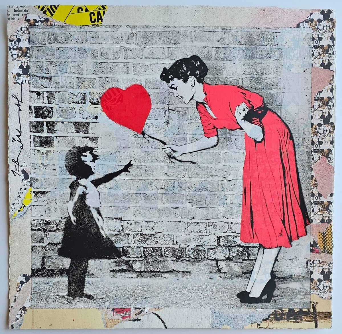 Mr. Brainwash Love Catcher Mixed media Original Unique HAND SIGNED