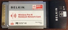 Belkin Wireless Pre-N Notebook Network Card F5D8010 True Mimo Airgo