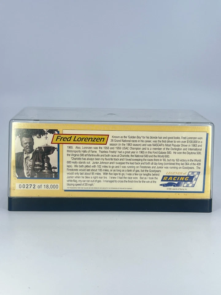 Ford Galaxie 500 1965 escala 1:43 Nascar Legends of Racing Fred Lorenzen con estuche Foto 4 de 4