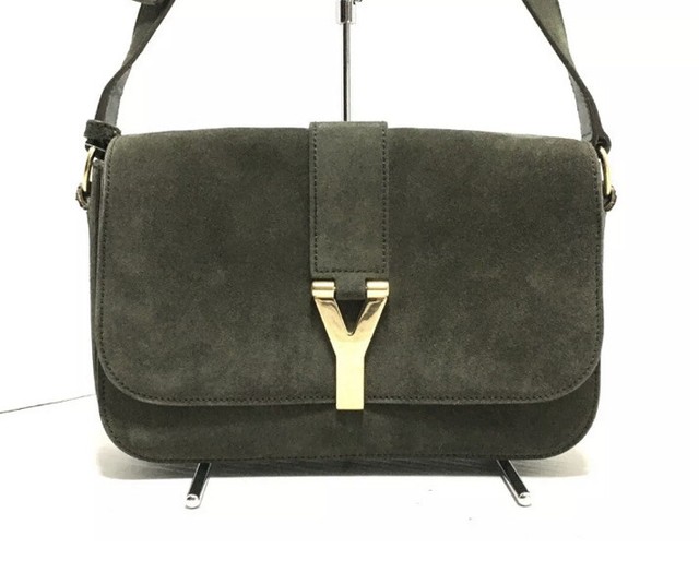 ysl grey shoulder bag