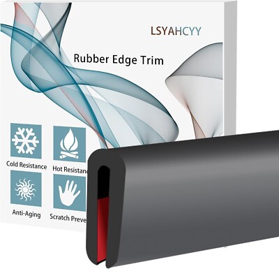 Rubber Edge Trim U Channel Self Adhesive Sheet Metal Edge Guard Protector EPD...