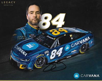 2023 Jimmie Johnson Carvana Legacy NASCAR Signed Auto 8x10 Hero