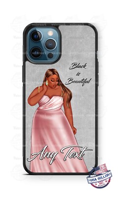 Black is Beautiful Design Personalized Phone Case Cover fits iPhone Samsung gift