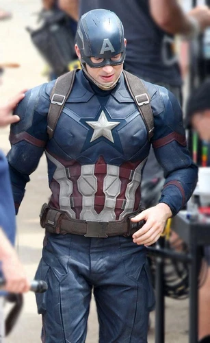 Marvel's Chris Evans Captain America Civil War Costume Leather Jacket - product listing photo