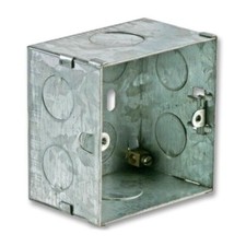 Single Gang 45mm Metal Pattress Back Box - Electrical Wall Socket Switch