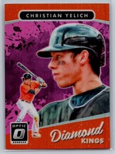 2017 panini donruss optic baseball christian yelich diamond kings pink prizm #15