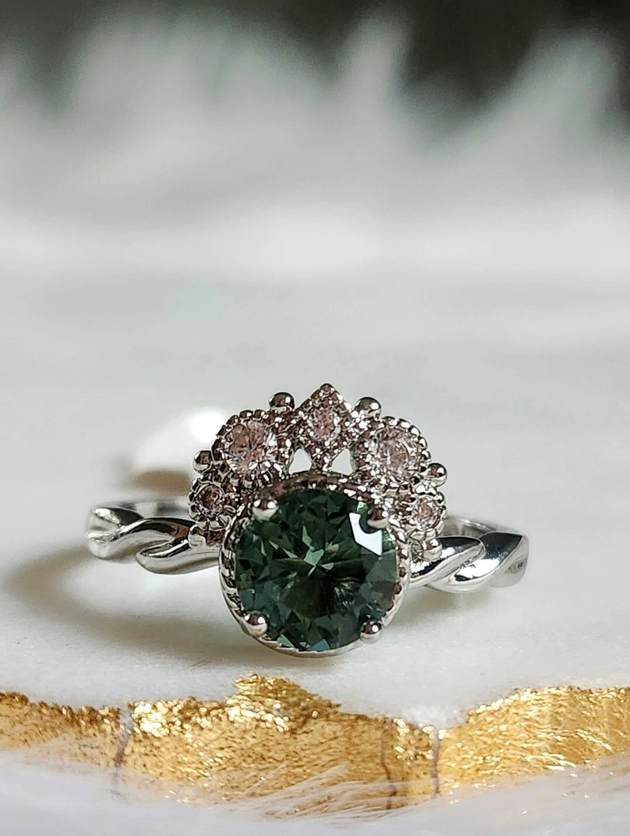 Green Inverted Topaz Pavillion Ring #1108 - Seattle Bellevue | Joseph  Jewelry