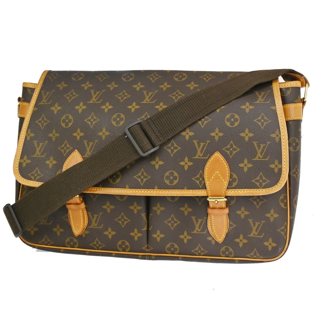 Louis Vuitton Gibeciere GM M42249 Brown Monogram Shoulder Bag 11475