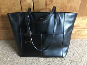ralph lauren leather tote bag