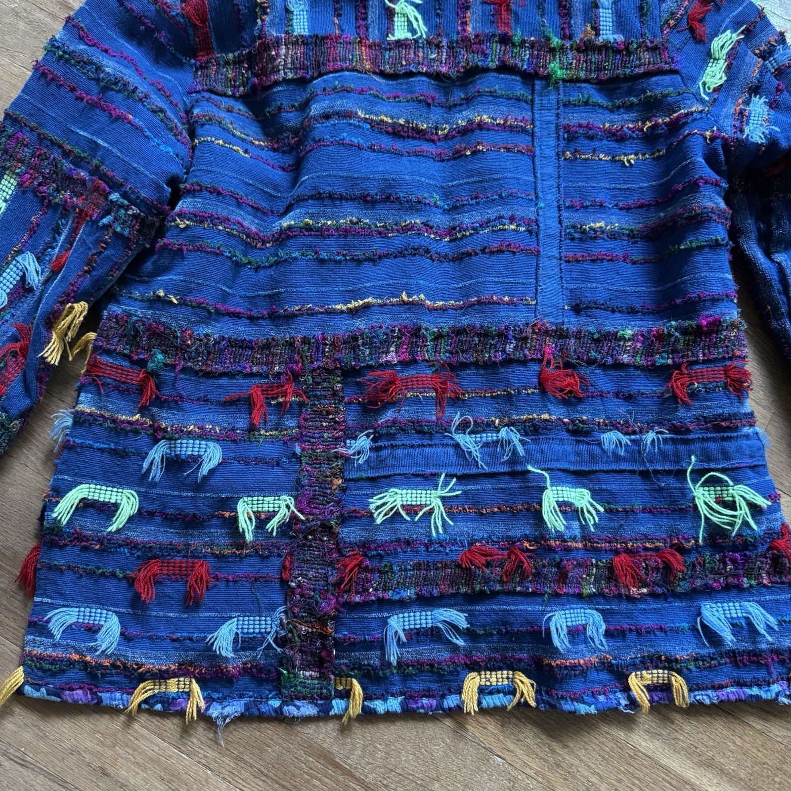 Handmade Nepal Boho Patchwork Jacket XL Artsy Hip… - image 7